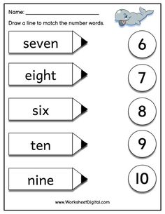 worksheet for beginning with the number one and two, which includes four different numbers