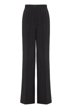 S8053 DOLCE & GABBANA PINSTRIPED WOOL TROUSERS Brown Pinstripe, Trousers For Women, Pinstriping, Wool Trousers, Sweaters Knitwear, Dress Pant, Emilio Pucci, Denim Pant, Womens Fall