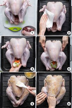 how to cook a whole chicken in the oven with pictures and instructions on how to make it