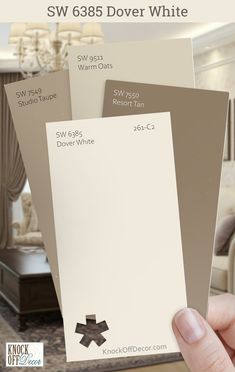 Sherwin-Williams Dover White color scheme in a living room Sw Dover White Exterior, Dover White Color Palette, Dover White Sherwin Williams, Sherwin Williams Dover White, White Dove Benjamin Moore, New England House, White Paint Color, Dover White, Benjamin Moore White