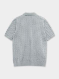 Composition : COTTON 50% ACRYLIC 50%Color : S.GREYCountry of Origin : Republic of Korea Gray Cable Knit Tops, Gray Knit Tops With Ribbed Collar, Gray Knit Top With Ribbed Collar, Gray Pointelle Knit Casual Sweater, Casual Gray Pointelle Knit Sweater, Gray Cotton Knit Tops, Casual Gray Pointelle Knit Top, Cable Knitwear, Knitwear