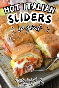 hot italian sliders are so good and easy to make