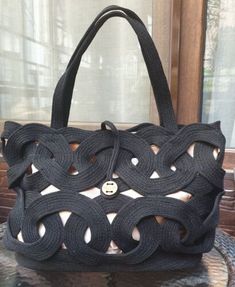 Handmade Clutch, Rope Weave, Rope Bag, Leather Bags Handmade, Woven Bag, Black Bag, Leather Bags, Handmade Leather, Handmade Bags