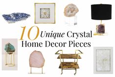 10 Unique Crystal Home Decor Pieces: Channel Energy In Your Space What Are Crystals, Blue Agate Stone, Home Decor Pieces, Channeling Energy, Crystal Home Decor, Crystal Box, Tabletop Accessories, Power Crystals