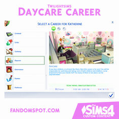 the homepage for twilight's day care center is displayed in this screenshot