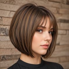 Revelation Study, Short Stacked Hair, Cute Bob Hairstyles, Cortes De Cabello, Medium Bob, Mother Of The Bride Hair, Medium Bob Hairstyles, Hair And Makeup Tips, Bob Haircut With Bangs