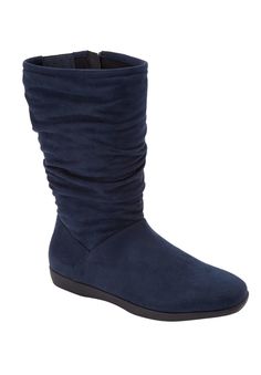 The Aneela Wide Calf Boot by Comfortview - Women's Plus Size Clothing Navy Boots, Wide Calf Boots, Wide Calf, Every Single Day, Wide Boots, Fall Shoes, Calf Boots, Trendy Shoes, Mid Calf Boots