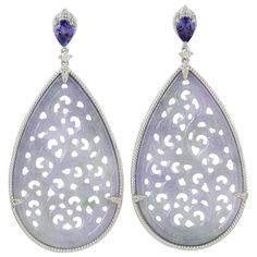 Kelly Rutherford, Tanzanite Diamond, Carved Jade, Jade Earrings, Gold Diamond Earrings, Jade Carving, Crown Jewels, Sparkle Diamonds, Tanzania