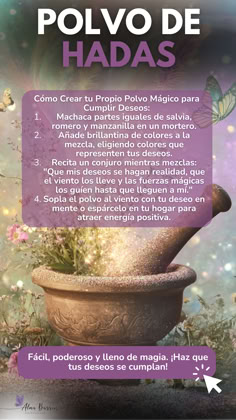 ¡Crea tu propio polvo mágico! Descubre los secretos para manifestar tus deseos más profundos. #polvomágico #manifestación #deseos #magia #rituales Money Oil Recipe, Mother Birthday Quotes, Chakra Mantra, Witch Powers, Good Luck Spells, Magic Crafts, Luck Spells, Magick Book, Moon Witch