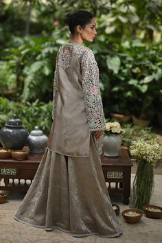 Ruhi – Sania Maskatiya International Monotone Outfit, Sania Maskatiya, Website Features, How To Dye Fabric, Cut Work, Blue And Pink, Festive Season, Online Branding, Pink Flower