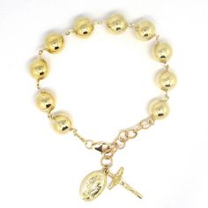 I DO NOT SHIP PRODUCT TO UK.I do not accept off-site ads order. This rosary bracelet is hand-weaved with 0.5mm gold wire. All chain and ball, clasp are solid gold. 14k gold, 18k gold and 24k pure gold are available. I am weaving my rosary by myself so I can give you best gold purity. In-line style is available. This is custom-made only not ready-made. If customer want to get better price, please visit my local store. God be with you! * Metal :14K Solid Gold(hall-marked), 18k solid gold(hall-mark Rosary Bracelet, Cameo Pendant, Miraculous Medal, Gold Wire, Gold Chain Necklace, Pure Gold, Ready Made, Rosary, Arm Band