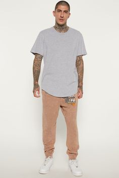 Available In Black, White, Heather Grey, And Tan. Crew Neck Short Sleeve Scallop Hem 90% Cotton 10% Viscose Imported | Mens Essential Basic Scallop Tee Shirt in Heather Grey size 3XL by Fashion Nova White Heather, Scallop Hem, Mens Essentials, Scalloped Hem, Grey Fashion, Mens Tees, Heathers, White Undershirt, Fashion Nova