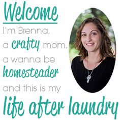 a woman is smiling for the camera and has a quote on it that says, welcome i'm berna, a crafty mom, a wannan be homeseader and this is my life after laundry