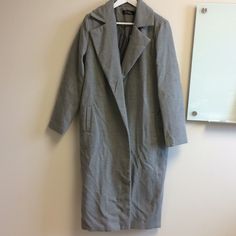 Charles Richards Gray Trench Coat Size Large Length About 47.5 Inches Armpit Measurement About 22 Inches Sleeve Measurement Is About 25.5 Inches Nwt Coat Doesn’t Have Closing Buttons Gray Long Coat For Office, Gray Long Sleeve Outerwear For Work, Gray Spring Outerwear For Office, Gray Collared Outerwear For Spring, Gray Trench Coat, Sleeve Measurement, Grey Trench Coat, Trench Coats, Trench Coat