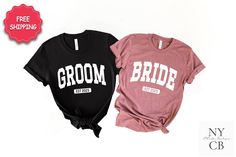 "A meaningful gift for your loved one or a special treat just for yourself. Wear your love and keep them close to your heart. This affordable and thoughtful gift will surely be treasured by your loved one. Comfort Color Bride Groom Shirt, Bride and Groom Shirts, Bride shirt, Groom shirt, Groom to be, Bride t shirt, Bride to be shirt, Bridal shirt, Gift for newlyweds, Shirts for couples, Honeymoon shirt, Bridal party shirts, Bachelorette party shirts, Wedding party shirt, Wedding shower gift, Wed Bride And Groom Shirts, Shirts For Couples, Wedding Shirt, Bridal Shirts, Wedding Party Shirts, Honeymoon Shirts, Bride Shirt