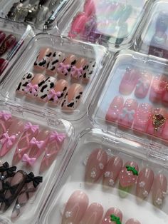 60 randomly picked completely unique nails sets at a $30 discount (6 sets bought individually would be $90 on average) All packages include: nail glue, buffer, file, cuticle pusher, cuticle oil (1ml), and free gift. Press On Nails Packaging Ideas, Press On Nails Packaging, Nails Box, Nails Sets, Long Nail Designs, Really Cute Nails, Beauty Make-up, Victoria Secret Perfume, Unique Acrylic Nails