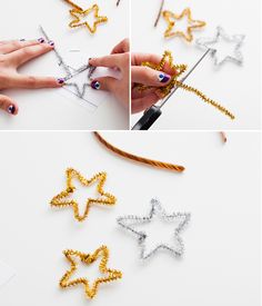 DIY Basics: Pipe Cleaner Party Crowns for New Year’s Eve via Brit + Co. Astronomy Activity, Handmade Crown, Ringing In The New Year, Diy Pipe, Pipe Cleaner Crafts, Star Template, Silver Headband, Jewelry Pliers, Pipe Cleaners