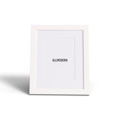 a white frame with the word'allmoden'printed on it