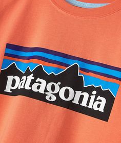 The K'S REGENERATIVE ORGANIC CERTIFIED COTTON P-6 LOGO T-SHIRT  item  from the brand   Patagonia from the  SP2023  campaign , has arrived || is now available at . Patagonia Logo Design, Casual Logo Print Tops For Outdoor, Outdoor Cotton Tops With Logo Print, Sporty Tops With Logo Print For Outdoor, Casual Tops With Logo Print For Outdoor, Casual Outdoor Tops With Logo Print, Outdoor Crew Neck Tops With Logo Print, Casual Orange Top For Outdoor, Relaxed Fit Tops With Logo Print For Outdoor Activities