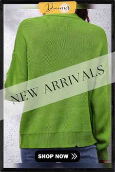 Fashion Flower Pattern Color Matching Long-sleeved Casual Pullover Green V-neck Sweater For Spring, Casual Solid Color Spring Sweater, Solid Long Sleeve Spring Sweater, Long Sleeve Spring Sweater, Green Spring Sweater, Green V-neck Spring Sweater, Green Solid Color Sweater For Spring, Trendy Batwing Sleeve Sweater For Spring, Spring Green Solid Color Sweater