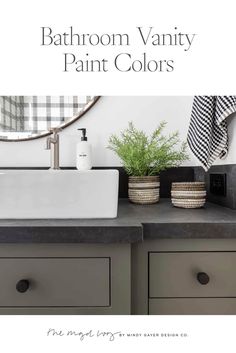 bathroom vanity paint colors with text overlay