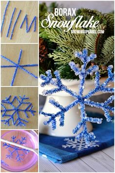 snowflake crafts for kids that are easy and fun to do with the kids