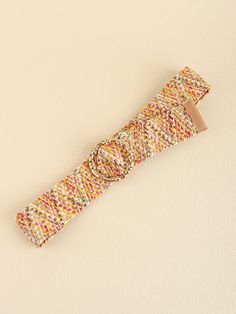 This belt is the perfect accessory for even the most eccentric fashionista! Its multicolored, woven elastic design will ensure you stand out from the crowd and make a statement—no matter what you’re wearing! Boast your bold style with this eye-catching belt! fits 0-16 Material: Polyester, alloy Imported Product measurements: Size: 39.4*2 in Buckle: 2.6 in Boho Belts, Blue Zones, Wide Belt, Bra Set, Pattern Blocks, Bold Fashion, Beauty Tools, Statement Pieces, 6 Inches