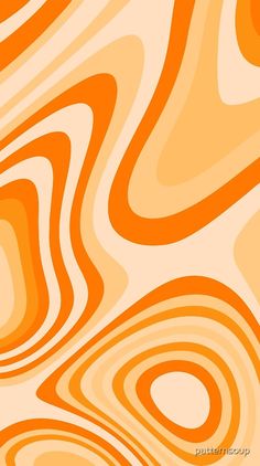 an orange and white background with wavy lines