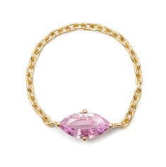 Our new Pink Sapphire chain ring is has the perfect shade of pink. Its delicate marquise cut makes a great companion to stack with one of our other fun creations.  We are known for our mighty chain rings. They are simple, delicate but incredibly strong. We call them MIGHTY for a reason. There’s no need to take them off Shade Of Pink, Chain Rings, Hand Chain, For A Reason, Marquise Cut, Chain Ring, Pink Sapphire, Sapphire, Yellow Gold