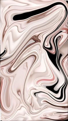 an abstract painting with black and pink colors