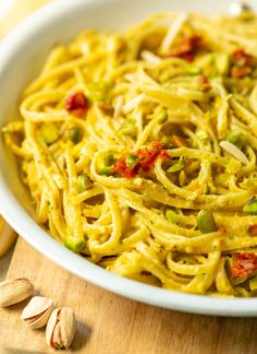 This homemade pistachio pesto recipe makes the ultimate pasta dish —Creamy, nutty, loaded with flavor, and ready in just 20 minutes!