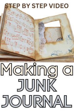 an open book with the title making a junk journal