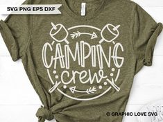 a t - shirt with the words camping crew on it