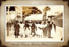 an old black and white photo of women standing in front of a train station with the caption african women, port - au