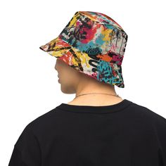 Elevate your streetwear game with our Urban Vibes Reversible Bucket Hat – a versatile and stylish accessory that effortlessly complements any outfit. Made from premium 100% polyester with a fabric weight of 8.1 oz/yd² (275 g/m²), this hat offers a blend of comfort and durability that stands out in the urban fashion scene. Crafted for the street-smart individual, the hat features a moisture-wicking and breathable fabric, ensuring a cool and comfortable experience even on the hottest days. The lin Trendy Adjustable Hats For Streetwear, Trendy Adjustable Streetwear Hats, Adjustable Bucket Hat For Spring Streetwear, Trendy Multicolor Bucket Hat For Festival, Trendy Bucket Hat With Short Brim For Streetwear, Trendy Streetwear Bucket Hat, Trendy Multicolor Bucket Hat With Short Brim, Trendy Short Brim Bucket Hat For Streetwear, Streetwear Bucket Hat, One Size Fits Most