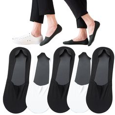 PRICES MAY VARY. 5 Pairs of Breathable Ice Silk Socks: During the summer, hot weather can be tough on your body, especially your feet, causing sweating. These socks are designed to keep your feet cool, dry, blister-free, and smelling fresh. High-Quality Material: Our no-show socks are crafted from premium cotton, ensuring exceptional comfort. They are low-cut and provide excellent care for your feet. They offer great elasticity, durability, and are perfect for all-day wear. Lightweight and Comfo Non-slip No-show Socks For Summer, Non-slip No-show Summer Socks, Silk Socks, Nylon Socks, Invisible Socks, Summer Hot, No Show Socks, Hot Weather, Low Cut