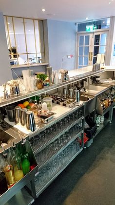 the kitchen is clean and ready to be used for many things in the restaurant or bar