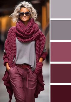 34-52  54-72 -.   . Red Pants Outfit, Statement Scarf, Colour Combinations Fashion, Color Combos Outfit, Fall Fashion Trends Women, Plain Outfits, Europe Fashion, Red Pants, Pants Outfit