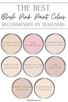 the best blush pink paint colors recommended by designers and tips on how to use them