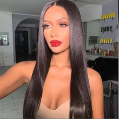 24” Human Hair Black Straight Lace Front Wig *New* Arrives New 100% Human Hair Lace Front Wig Remy Hair Color & Texture As Shown 150-180 Density You Can Cut , Curl , Color , And Style This Wig Heat Resistant Up To 315f 22.5 In Circumference Hand Tied - Check My 5 Star Reviews You Could Cut The Front Lace To Blend As Your Own Hairline I Do Not Trade On Any Of My Wigs Bundle With The Got2b Ultra Gel Or Ghost Bond To Save 10% Off $$$ X Black Purple Ombre, Face Beat, Super Model, Short Straight Hair, Straight Lace Front Wigs, Black Wig, Beat Face, Lace Hair, Front Lace Wigs Human Hair