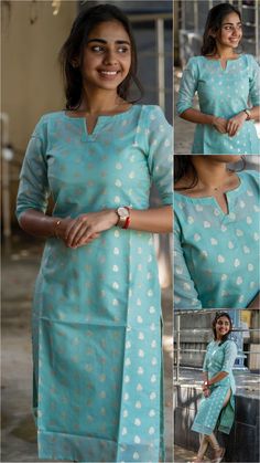 Attractive Kurti Design. Beautiful Designed Kurti, Wonderful Kurti designs. Kurti Sleeve Design, kurti Neck Design. Girls fancy Kurti, women fancy Kurti. Kurti lover... New Model Kurti Designs, Kurti Top Designs For Women, Simple Neck Designs For Suits, Simple Kurti Neck Designs, Kurthis Models, Stylish Sleeves Design For Kurtis, Kurti Office Wear, Simple Neck Designs For Kurti, Trendy Kurti Designs