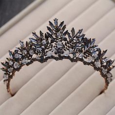 the tiara is adorned with crystal stones