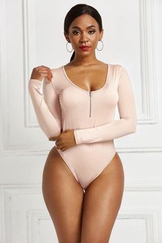 Features: Basic style Sheer: Opaque Stretch: Highly stretchy Material composition: 80% polyester, 20% spandex Care instructions: Machine wash cold. Tumble dry low. Imported Model information: Regular size model-height 5'6.3", bust 35.1", waist 25.4", hip 41", size SProduct measurements:S: bust 28.9-32.8 in, waist 25.7-30 in, sleeve length 21.8 in, length 26.5 inM: bust 30.4-34.3 in, waist 27.3-31 in, sleeve length 22.2 in, length 26.9 inL: bust 32-35.9 in, waist 28.9-33 in, sleeve length 22.6 in, length 27.3 in Bodycon Bodysuit, Baby Boy Onesies, Scoop Neck Long Sleeve, Air Max Women, Maxi Dress Cocktail, Swimwear Cover Ups, Swimwear Cover, Toddler Girl Outfits, Basic Style