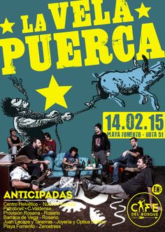 the poster for la veia puerca, featuring people sitting on couches