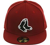 the boston red sox'new era 59fifty fitted - back hat is shown