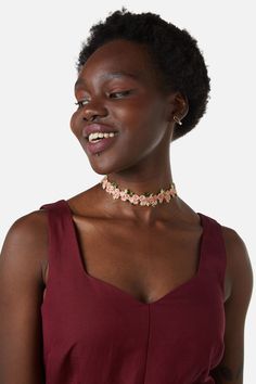 Floral Choker- A sweet choker accessory- Floral design- One size with length chain- Claw clasp closure- Available in pink or purple- Silver toned hardware Product Code: PWFX094 Floral Choker, Floral Accessories, Goods And Services, Fabric Care, Choker, Floral Design, Necklaces, Chain, Purple