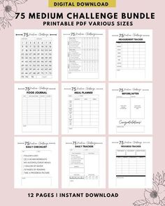 Pin on FITNESS . #Progress_Tracker_Printable #75_Medium_Challenge_Tracker #75_Medium_Challenge #75_Day_Challenge 75 Hard Challenge Rules, 75 Medium Challenge Tracker, Progress Tracker Printable, 75 Medium Challenge, 75 Day Challenge, 75 Soft Challenge, 45 Minute Workout, Soft Challenge