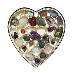 Make it a gift to remember with our Lovestruck crystal heart box!Give a gift that lasts forever as each heart box comes with 27 stones and crystals. While taking a play on the classic candy heart shaped boxes, ours is 100% gluten-free, vegan-friendly with zero calories!Perfect for any occasion where you want to express your love and creativity with someone special. This is truly a unique gift that no one would expect but would definitely enjoy and remember for lifetimes.Features:◖ Arrives comple Crystal Heart Box, Heart Shaped Boxes, Rock Collection Display, Crystal Identification, Classic Candy, Crystal Aesthetic, Crystal Box, Heart Shape Box, Heart Box