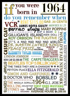 a poster with words written in different colors and font, including the word's names