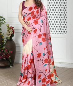 Block print on Pure Murshidabadi Silk with Blouse Piece Saree Details : Silk Type : Murshidabad Silk 3ply/Bishnupuri Silk(Optional of your choice) Blouse Piece : Yes (Un-Stitched) Saree Length : 5.5 Meters Blouse Piece Length : 1 Meters Saree Weight : 0.300 kg to 350 gram Color : As per Picture Customizatied colour also available of your choice  Work : Hand Printed Pattern : Abstract/Block Occasion: Party Wear, Formal Wear, Festival Wear , Marriage Function Wear, Casual Wear, Regular Use. Washing Instructions : Dry Clean Only Fall and Pico: As per your requirement  Feel the Original Indian Murshidabadi Silk, It comes with hand paint design by the artist, Every painting 🎨🖌dedicated to the nature story of Indian art, forest, trees, animals, and also the flavor of every culture expect of ou Art Silk Floral Print Pre-draped Saree, Silk Pre-draped Saree In Pink With Floral Print, Pink Silk Pre-draped Saree With Floral Print, Pink Floral Print Pre-draped Saree For Diwali, Pink Floral Pre-draped Saree For Diwali, Silk Traditional Wear With Traditional Drape For Spring, Pink Traditional Wear With Cutdana For Spring, Spring Pink Traditional Wear With Cutdana, Pink Cutdana Traditional Wear For Spring